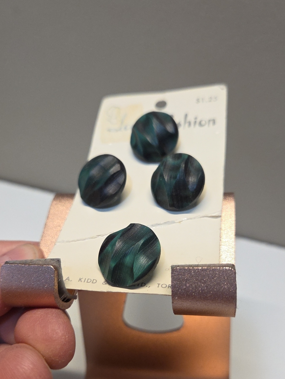 Vintage green buttons
